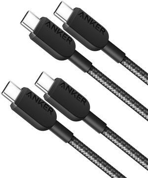 USB C to USB C Cable Type C Charger Fast Charging Cord (3FT 2Pack) for iPhone 16/15 Series iPad Air 4 MacBook Pro 2022 and More (USB 2.0 Black)