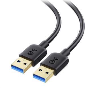 Long USB 3.0 Cable 10ft USB to USB Cable/USB A to USB A Cable/Male to Male USB Cord/Double USB Cord in Black