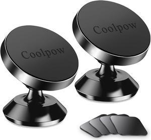 2-Pack Magnetic Phone Holder for car, [Strong Magnet] Magnetic Phone Mount for Car [4 Metal Plate] iPhone Magnetic car Mount for Cell Phone [360° Rotation] Universal Dash car Phone Holder Mount