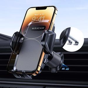 Car Phone Holder Mount [Upgraded Dual Metal Hook Clip] Universal Phone Holders for Your Car Hands Free Air Vent Car Mount Compatible with iPhone  Google and All 4.0-7.2 inches Phones