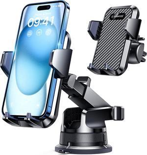 [2025 Upgrade Phone Holders for Your Car [Super Suction Cup] Cell Phone Mount Car Dashboard Window Vent Desk Fit for iPhone 16 Pro Max 15 14 Universal Handsfree Automobile Vehicle Cradle
