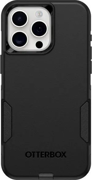 iPhone 15 Pro MAX (Only) Commuter Series Case - Black Slim & Tough Pocket-Friendly with Port Protection