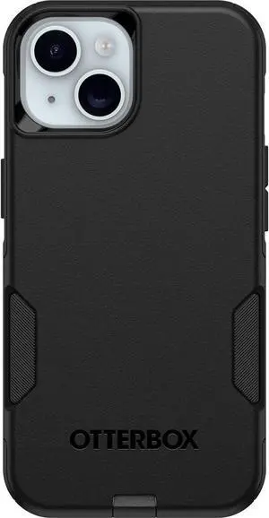 iPhone 16e 15 14 & 13 Commuter Series Case - Black Slim & Tough Pocket-Friendly with Port Protection