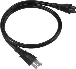 2FT Replacement Laptop AC Power Cord - Universal 3Prong Replacement Computer Power Cable 18AWG Heavy Duty NEMA 5-15P to C5 Replaced 3-Slot C5 Cord Power Supply to PC