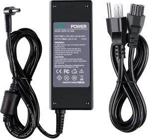 Dtk 19V 4.74A 90W for Asus Toshiba Ac Adapter Laptop Computer Charger Notebook PC Power Cord Supply Source Plug Connector Tip: 5.5 x 2.5mm (Do Not Work with USB C or Square Tip Connectors Size)