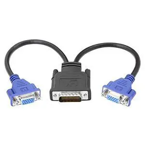 DMS-59 to VGA Splitter for Dual Monitor Setups or as a VGA Adapter Y Cable Cord