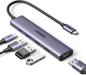 UGREEN Revodok 105 USB C Hub 5 in 1 Multiport Adapter 4K HDMI, 100W Power Delivery, 3 USB-A Data Ports, USB C Dongle for MacBook Pro/Air, iPad Pro, iMac, iPhone 15 Pro/Pro Max, XPS, Thinkpad