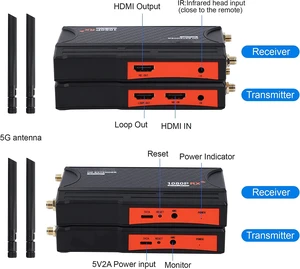 1 RX(UK Plug),Only RX Hdmi Wireless Extender Kit Supports 1080P Full HD 200m (656ft) Wireless HDMI Transmitter and Receiver with HDMI Loop-Out and IR 1 RX(UK Plug),Only RX Hdmi Wireless Extender Kit Supports 1080P Full HD 200m (656ft) Wireless HDMI Transmitter and Receiver with HDMI Loop-Out and IR