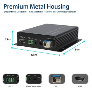 Empty Rack 1 pcs,1920 x 1080@60Hz HDMI Fiber Optic Extender Rackmount, Full HD Uncompressed Transmit over LC Up to 10KM, Support RS232/HDCP/EDID Empty Rack 1 pcs,1920 x 1080@60Hz HDMI Fiber Optic Extender Rackmount, Full HD Uncompressed Transmit over LC Up to 10KM, Support RS232/HDCP/EDID