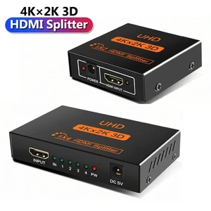 1 in 2 out,4Kx2K HDMI Splitter 1x2 1x4 Full HD HDMI Video Splitter 1 in 4 out Duplicate Display 1 Source to 2/4 Screens for PC TV Monitor 1 in 2 out,4Kx2K HDMI Splitter 1x2 1x4 Full HD HDMI Video Splitter 1 in 4 out Duplicate Display 1 Source to 2/4 Screens for PC TV Monitor