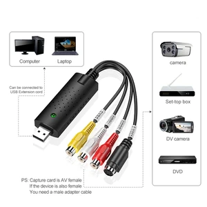 ,USB 2.0 Easycap Capture 4 Channel Video TV DVD VHS Audio PC Capture Card Adapter USB 2.0 to AV Video Audio Capture ,USB 2.0 Easycap Capture 4 Channel Video TV DVD VHS Audio PC Capture Card Adapter USB 2.0 to AV Video Audio Capture