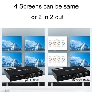 2 in 4 out,4K 60Hz HDMI Matrix 2x4 Matrix HDMI Switcher Splitter 2 in 4 out with Audio Extractor Audio Video Converter for PS4/5 Loptop PC 2 in 4 out,4K 60Hz HDMI Matrix 2x4 Matrix HDMI Switcher Splitter 2 in 4 out with Audio Extractor Audio Video Converter for PS4/5 Loptop PC