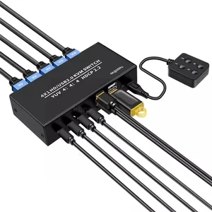 ,4 port HDMI KVM Switch 4 in 1 out 4K@60Hz HDMI USB Switch for 4 PC Share Monitor Mouse Keyboard with Desktop Controller HDCP2.2 ,4 port HDMI KVM Switch 4 in 1 out 4K@60Hz HDMI USB Switch for 4 PC Share Monitor Mouse Keyboard with Desktop Controller HDCP2.2