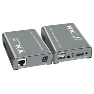 1 TX and 1 RX,200M HDMI KVM Extender over IP 1080P@60Hz HDMI USB Extender Support one TX to many RX by Ethernet switch for USB Mouse Keyboard 1 TX and 1 RX,200M HDMI KVM Extender over IP 1080P@60Hz HDMI USB Extender Support one TX to many RX by Ethernet switch for USB Mouse Keyboard
