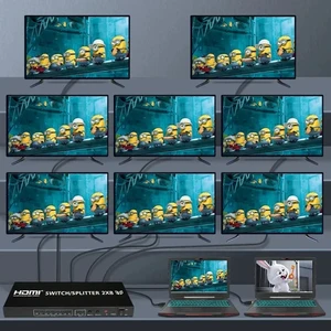 with EU Plug,4K HDMI Switcher 2 in 8 out HDMI Switch Splitter 2x8 Video Distributor for Laptop PC to Multi Screen TV Projector Copy Display with EU Plug,4K HDMI Switcher 2 in 8 out HDMI Switch Splitter 2x8 Video Distributor for Laptop PC to Multi Screen TV Projector Copy Display