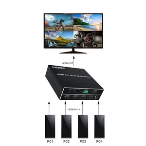4x1 Quad,4-Port HDMI Quad Multi-viewer 4 in 1 out 1080P@60Hz HDMI 4x1 Multi Viewer Switcher Screen Split Display for Laptop PC TV Monitor 4x1 Quad,4-Port HDMI Quad Multi-viewer 4 in 1 out 1080P@60Hz HDMI 4x1 Multi Viewer Switcher Screen Split Display for Laptop PC TV Monitor