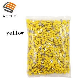 First picture~ 500Pcs/pack ring crimp insulation terminal  RV5.5-12 for 4-6mm2 wire cable connector( RV5.5-12
yellow
)