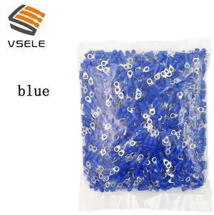 First picture~ 1000Pcs/lot ring crimp insulation terminal  RV2-4 for 1.5-2.5mm2 wire cable connector( RV2-4
blue
)