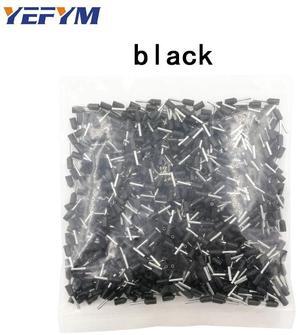First picture~1000Pcs/lot tube insulating terminals E0510 E7510 E1010 E1510/12 E2510/12 E4012 E6012 insulated cable wire crimp connector( E0510
black
)