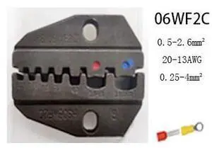 First picture~HS-03B HS-16WF HS-40J HS crimping tool mold plug tube non-insulated pliers jaw end tool kit(Brown 06WF2C
)