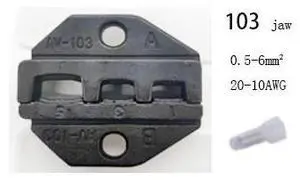 First picture~HS-03B HS-16WF HS-40J HS crimping tool mold plug tube non-insulated pliers jaw end tool kit(Blue 103
)