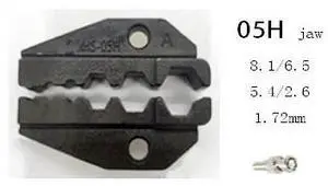 First picture~HS-03B HS-16WF HS-40J HS crimping tool mold plug tube non-insulated pliers jaw end tool kit(Silver 05H
)