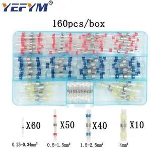 First picture~ tube insulating crimp terminals insulating ring terminals plug tab 2.8 4.8 6.3 terminator connector block 9 kinds box set(Black 160Pcs box
)