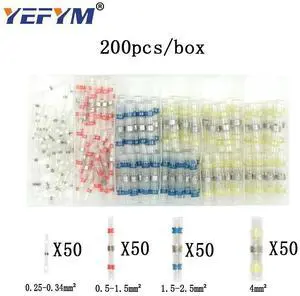 First picture~ tube insulating crimp terminals insulating ring terminals plug tab 2.8 4.8 6.3 terminator connector block 9 kinds box set(Yellow 200Pcs box
)