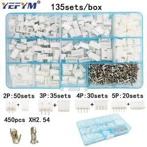 First picture~ tube insulating crimp terminals insulating ring terminals plug tab 2.8 4.8 6.3 terminator connector block 9 kinds box set(Green 135set XH2.54
)