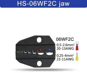 First picture~HS Crimping pliers jaw for 230mm pliers plug spring crimping cap terminals HS-03BC/2546B/103/101 high hardness jaw tools(Dark green HS-06WF2C jaw
)