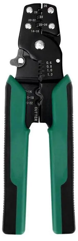 First picture~Electrical Connectors U Shaped O Shaped Wire Terminals 0.5-4MM Lugs Cable Terminal Wire Tips Car Ship Crimping pliers Tool Set(Military Green 1Pcs P liers
)