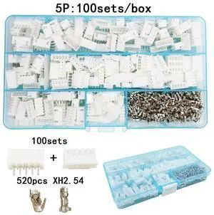 First picture~135sets/box suit  pin 2.54mm XH2.54 connector plug + straight needle + terminal socket Header wire Adaptor connectors(Ivory
)