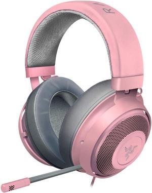 Kraken Gaming Headset: Lightweight Aluminum Frame, Retractable Noise Isolating Microphone, For PC, PS4, PS5, Switch, Xbox One, Xbox Series X & S, Mobile, 3.5 mm Audio Jack, Quartz Pink