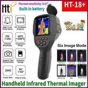 Hti HT-18+ LCD Handheld Infrared Thermal Imager Camera 4G IR Resolution 256x192