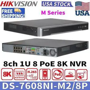 Hi,kvisi,on 8CH NVR DS-7608NI-M2/8P 32MP 8K 4K ULTRA SERIES M series 8CH NVR