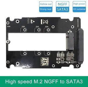 JEYI S118S M.2 NGFF to SATA Adapter Card NGFF 67PIN to 22Pin SATA3 Adapter M2 SSD Stents Support iOS/Windows XP/7/8/10/Linux