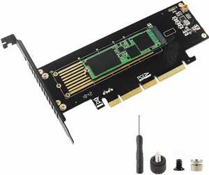 JEYI SK8- NVME To PCIE3.0 GEN3 M.3 Adapter M.2 Expansion for NVME Adapter SSD Add on Card Built-in Turbo Fan for 2230-22110