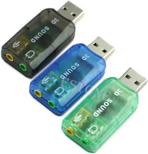 5.1USB a 3,5mm enchufe de auricular con micrófono auriculares estéreo 3D adaptador de tarjeta de sonido