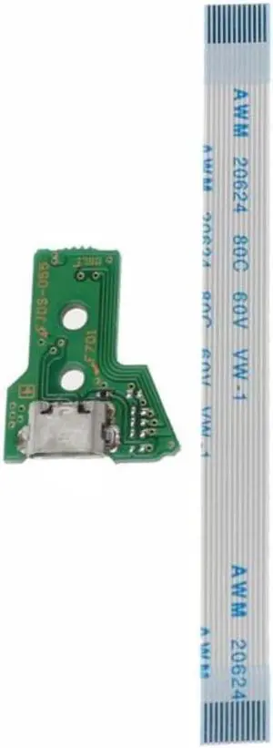 Tarjeta de puerto de carga USB de reemplazo para JDS-055 PS4, mando con Cable flexible de 12 pines