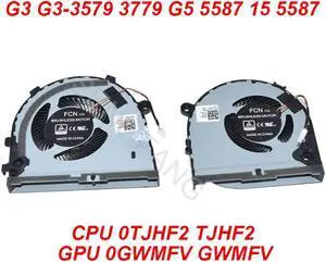For DELL G3 3579 3779 G5 5587 15  CPU 0TJHF2 & 0GWMFV  Four Lines Cooling Fan