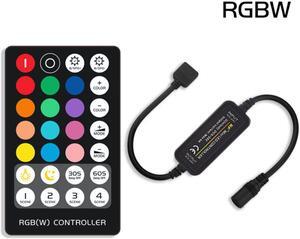 DC5V-24V 28 Keys RF IR Controller Remote Control Dimmer for 3528 5050 RGB LED Strip Light Adjust Brightness DC Plug Home