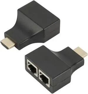2PCS/set HDMI-compatible To RJ45 Dual Ports Converter Network Cable Extender By Cat5e/Cat6 Cables 1080p for HDTV HDPC PS3 STB