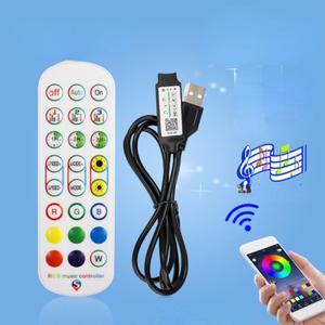 Bluetooth Music LED Strip Lights RGB 5050 2835 Flexible Ribbon RGB LED Light Tape Diode + Controller Adapter