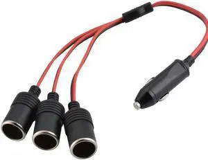 4 In 1 Car Charger Cigarette Lighter Splitter Female Socket Plug Power Adapter Connector Auto Cable Input 12V 24V Socket