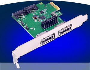 2 Ports Internal SATA 3.0 PCI-Express Host Controller Card + 2 Port External eSATA