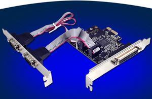 2 Port Serial RS232 + 1 Port Parallel PCI-Express Expansion Card MCS9901 Chipset