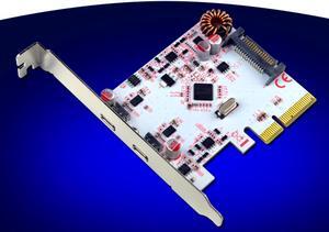 USB3.1 SuperSpeed 10Gbps Type-C Dual Port PCI Express Expansion Card HUB Adapter
