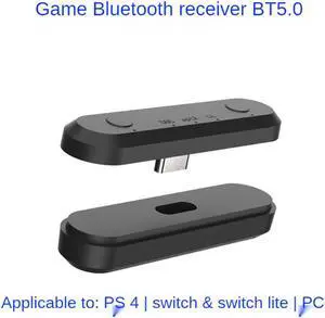 Bluetooth Receiver Bt5.0 Wireless Audio Adapter PS4 Switch PC Host for Computer Laptop/ps4/Nintendo Swtich/switch Lite