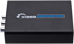 HDMI-compatible To 3RCA AV CVBS Composite and S-Video R/L Audio Converter Adapter Upscaler Audio Signal Converter with EU Plug