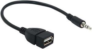 1pcs 3.5mm Male To Female Cable Audio Convert Wire Car AUX Cable Female Converter Adapter Cable Audio AUX Jack To USB 2.0